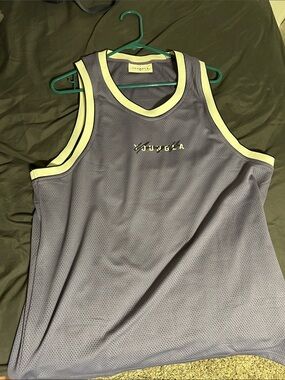 YoungLA Lavender Mesh Tank with white Trim